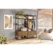 Guarda-Roupa Closet Industrial Mital 4 GV Conhaque e Preto 178 cm