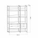 Guarda-Roupa Closet Industrial Mital 4 GV Off White e Dourado 143 cm
