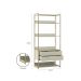 Guarda-Roupa Closet Industrial Mital 4 GV Off White e Dourado 143 cm