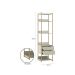 Guarda-Roupa Closet Industrial Mital 4 GV Off White e Dourado 143 cm