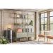 Guarda-Roupa Closet Industrial Mital 4 Gavetas Off White e Dourado 143 cm