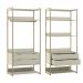 Guarda-Roupa Closet Industrial Mital 4 Gavetas Off White e Dourado 178 cm