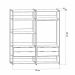 Guarda-Roupa Closet Industrial Mital 4 Gavetas Off White e Dourado 178 cm