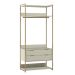 Guarda-Roupa Closet Industrial Mital 4 Gavetas Off White e Dourado 178 cm