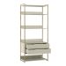 Guarda-Roupa Closet Industrial Mital 4 Gavetas Off White e Dourado 178 cm