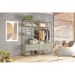 Guarda-Roupa Closet Industrial Mital 4 Gavetas Off White e Dourado 178 cm