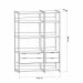 Guarda-Roupa Closet Industrial Mital 4 Gavetas Preto e Dourado 143 cm