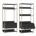 Guarda-Roupa Closet Industrial Mital 4 Gavetas Preto e Dourado 178 cm
