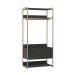 Guarda-Roupa Closet Industrial Mital 4 Gavetas Preto e Dourado 178 cm