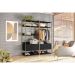 Guarda-Roupa Closet Industrial Mital 4 Gavetas Preto e Dourado 178 cm