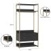 Guarda-Roupa Closet Industrial Mital 4 Gavetas Preto e Dourado 178 cm