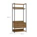 Guarda-Roupa Closet Industrial Mital com Cabideiro 2 GV Conhaque e Preto