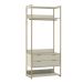 Guarda-Roupa Closet Industrial Mital com Cabideiro 2 GV Off White e Dourado