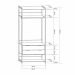 Guarda-Roupa Closet Industrial Mital com Cabideiro 2 GV Off White e Dourado