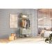 Guarda-Roupa Closet Industrial Mital com Cabideiro 2 GV Off White e Dourado