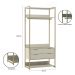 Guarda-Roupa Closet Industrial Mital com Cabideiro 2 GV Off White e Dourado