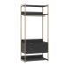 Guarda-Roupa Closet Industrial Mital com Cabideiro 2 Gavetas Preto e Dourado