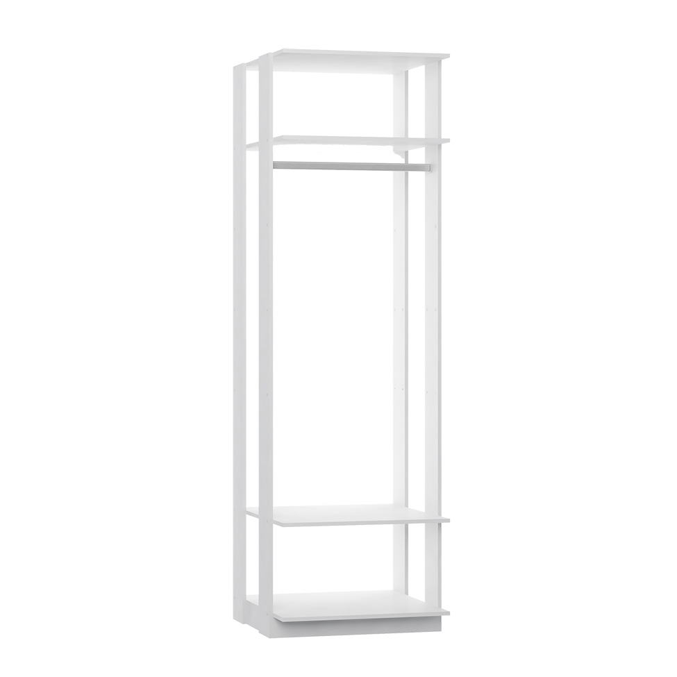 Guarda-Roupa Modulado Clothes com Cabideiro 3 Gavetas Branco