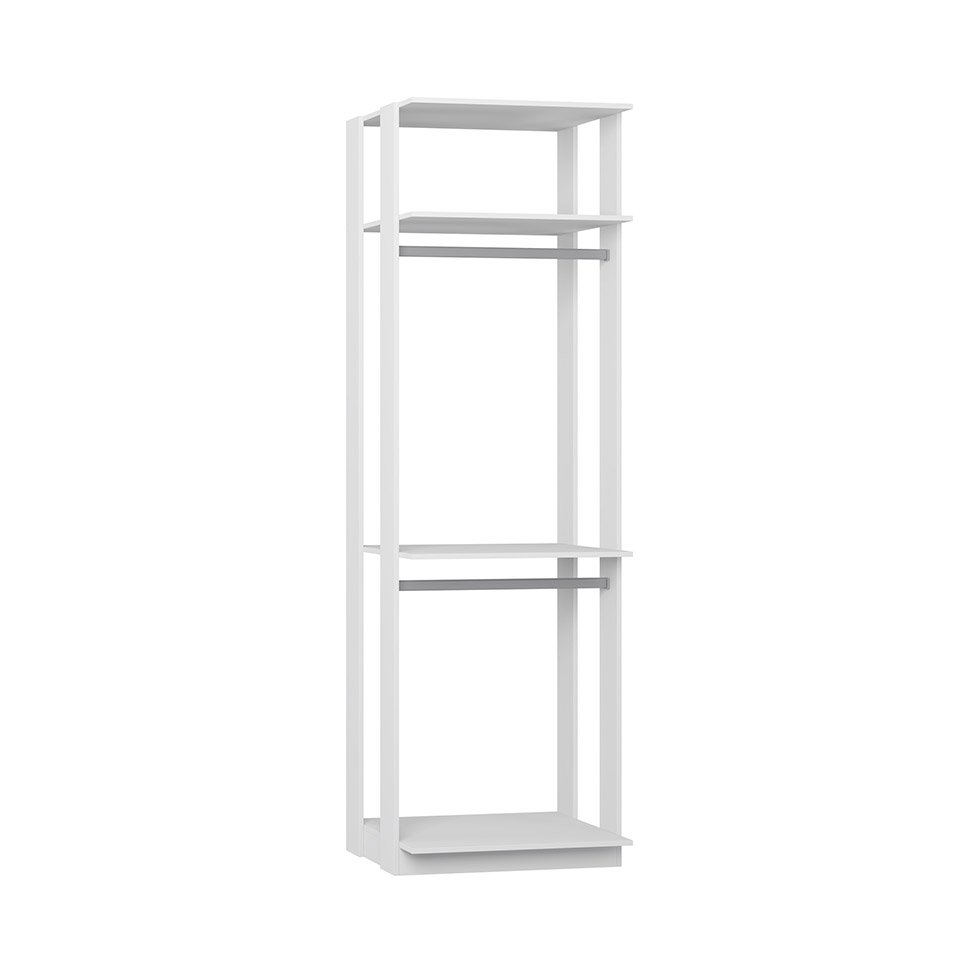 Guarda-Roupa Modulado Clothes com Cabideiro 3 Gavetas Branco