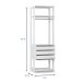 Guarda-Roupa Modulado Clothes com Cabideiro 3 Gavetas Branco