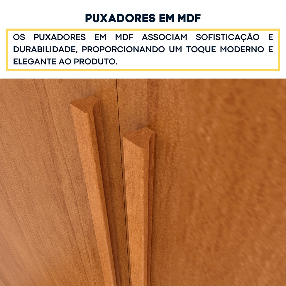 Guarda-Roupa Solteiro Max 4 Portas 2 Gavetas Cinamomo