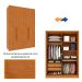 Guarda-Roupa Solteiro Max 4 Portas 2 Gavetas Cinamomo