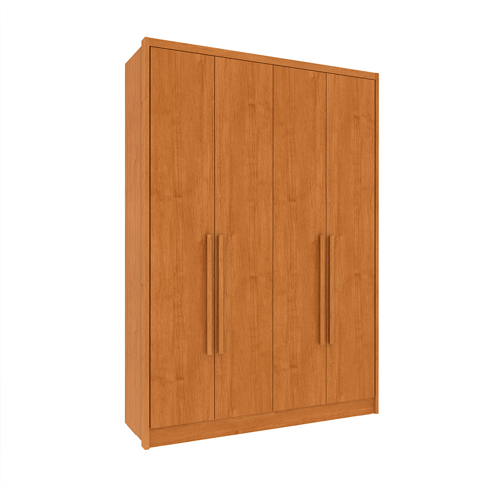 Guarda-Roupa Solteiro Max 4 Portas 2 Gavetas Cinamomo