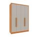 Guarda-Roupa Solteiro Max 4 Portas 2 Gavetas Cinamomo e Off White