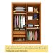Guarda-Roupa Solteiro Max 4 Portas 2 Gavetas Cinamomo e Off White