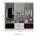Guarda-Roupa Solteiro com Espelho Havana II 6 Portas Branco