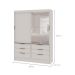 Guarda-Roupa Solteiro com Espelho Irati 2 Portas 6 Gavetas Branco