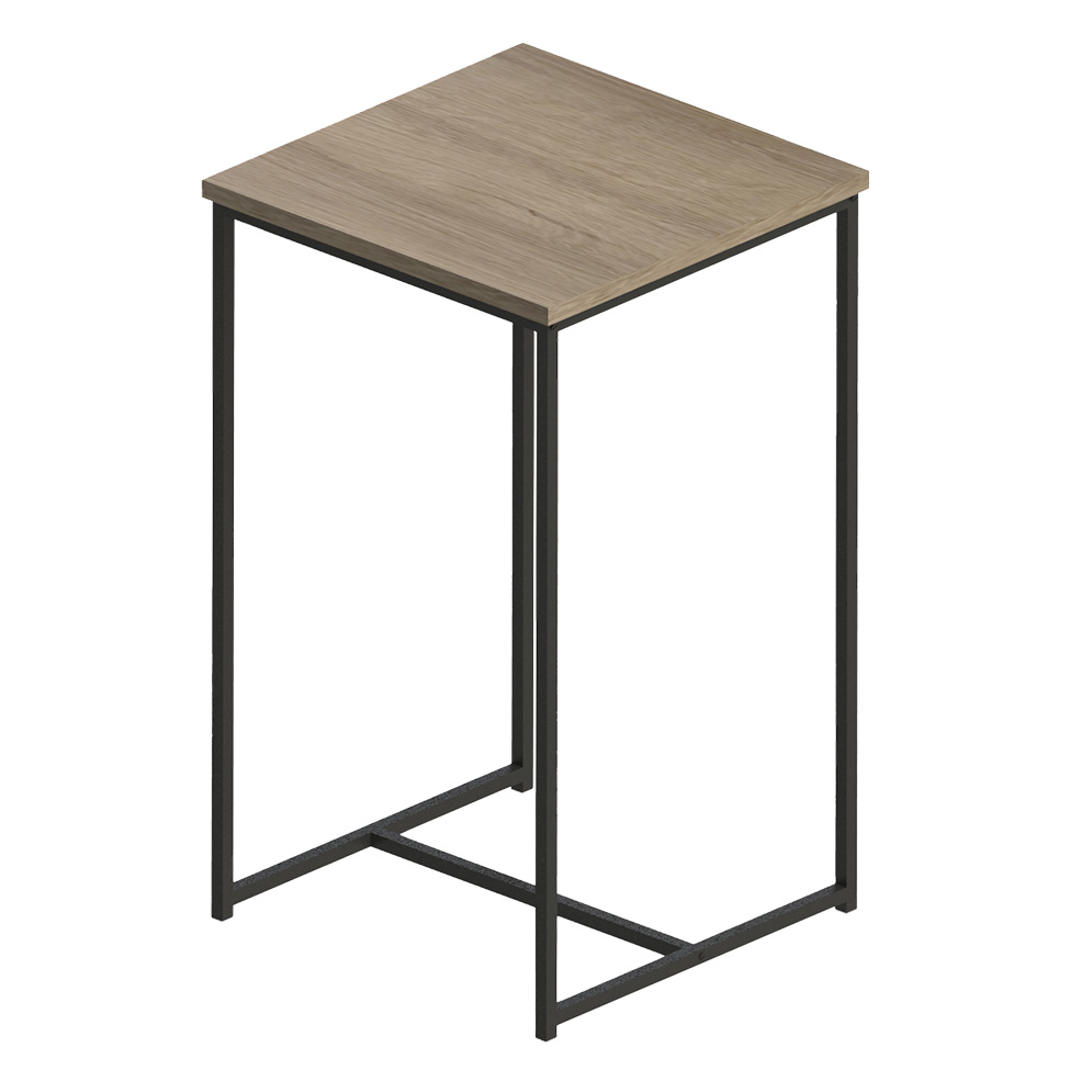 Mesa Bistrô Quadrada UrbnFlex Preta e Mel