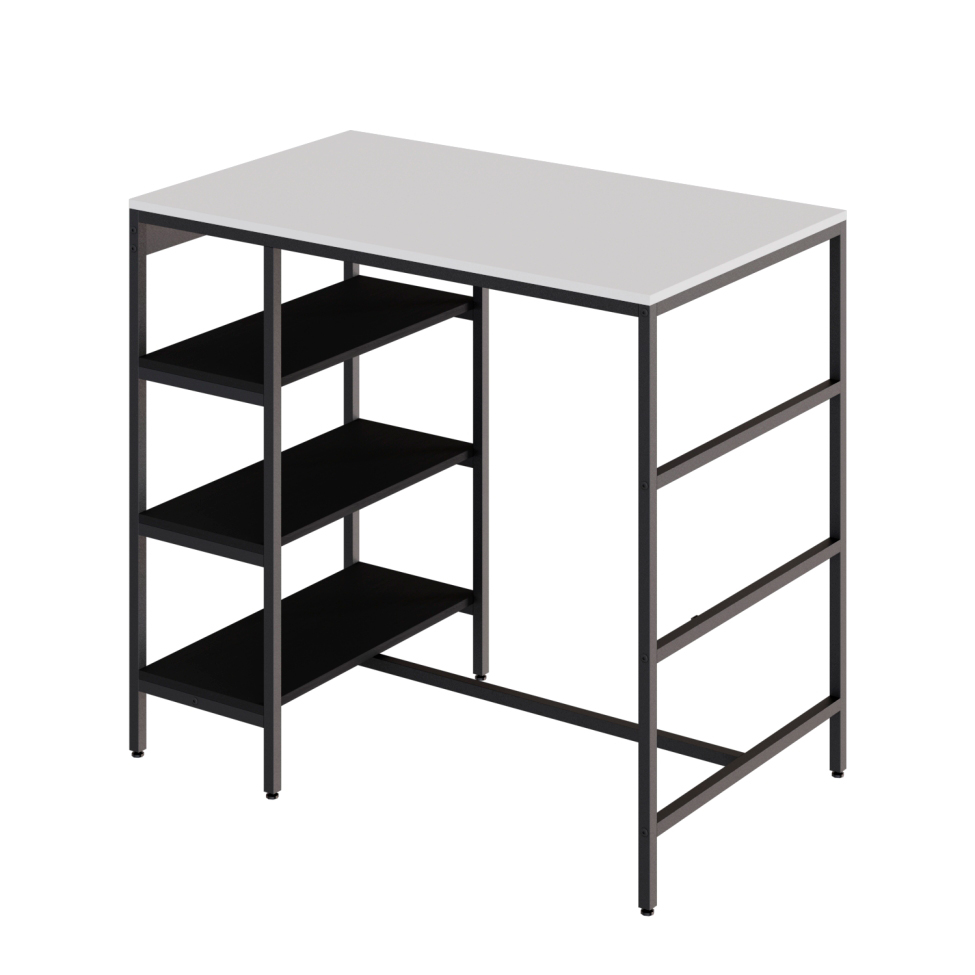 Mesa Bistrô Wooden Branca e Preta
