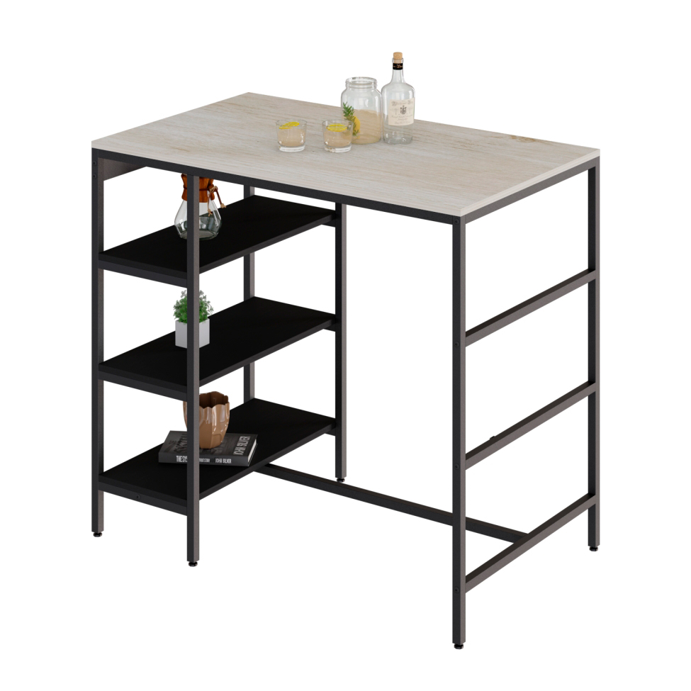 Mesa Bistrô Wooden Snow e Preta