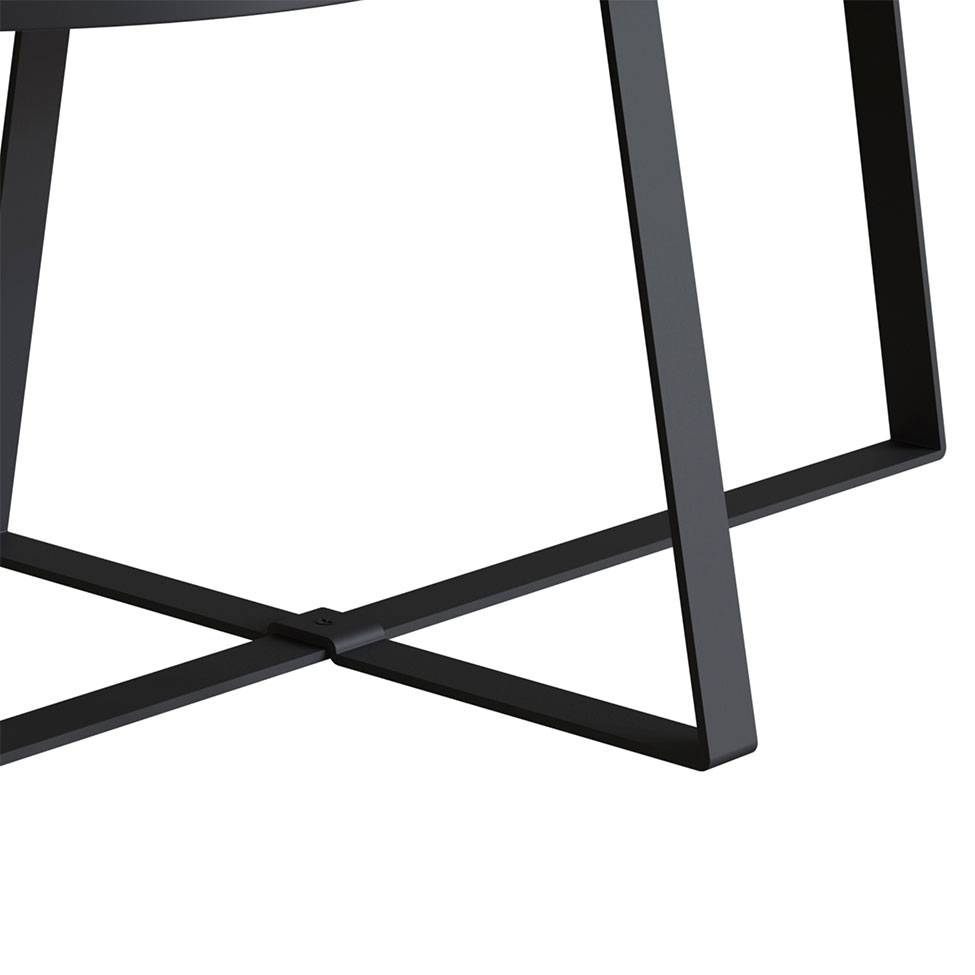 Mesa Centro Oval Complementos Preta 90 cm