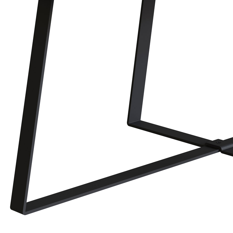 Mesa Centro Oval Complementos Preta 90 cm