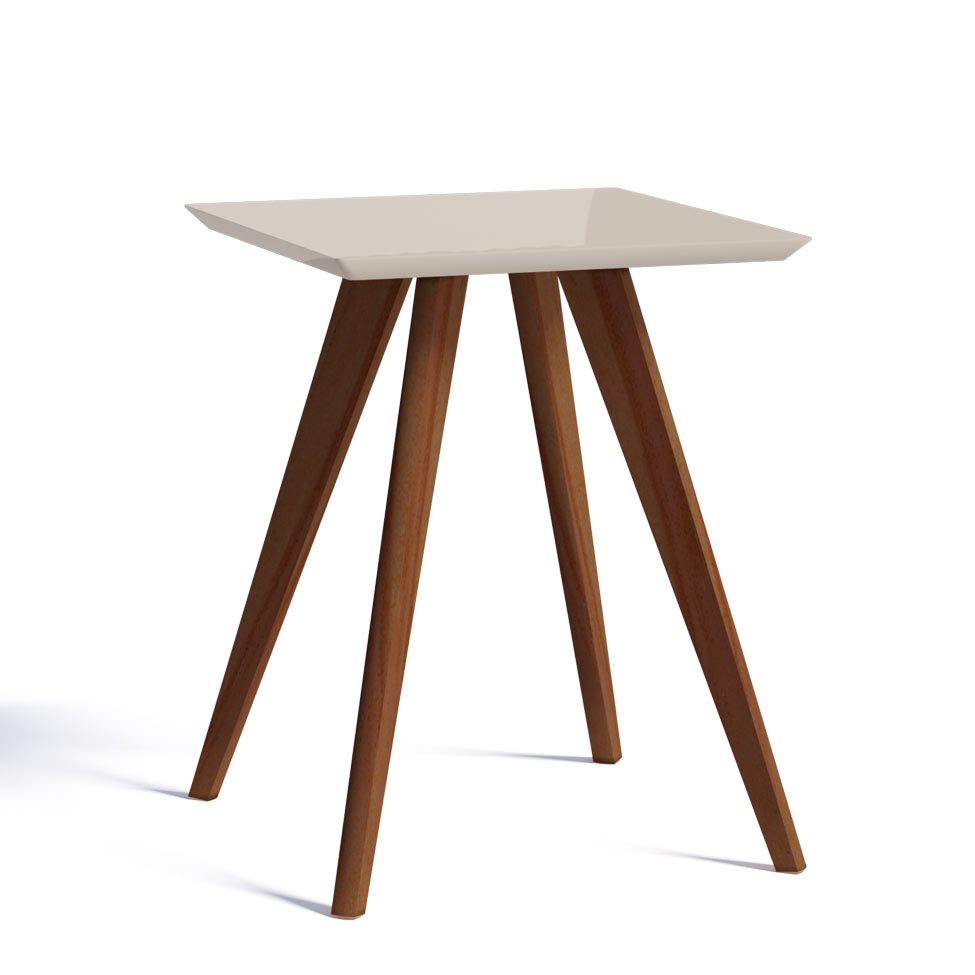 Mesa Lateral Classic Quadrada Off White