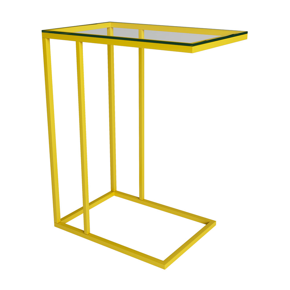 Mesa Lateral Encaixe Elena Amarela