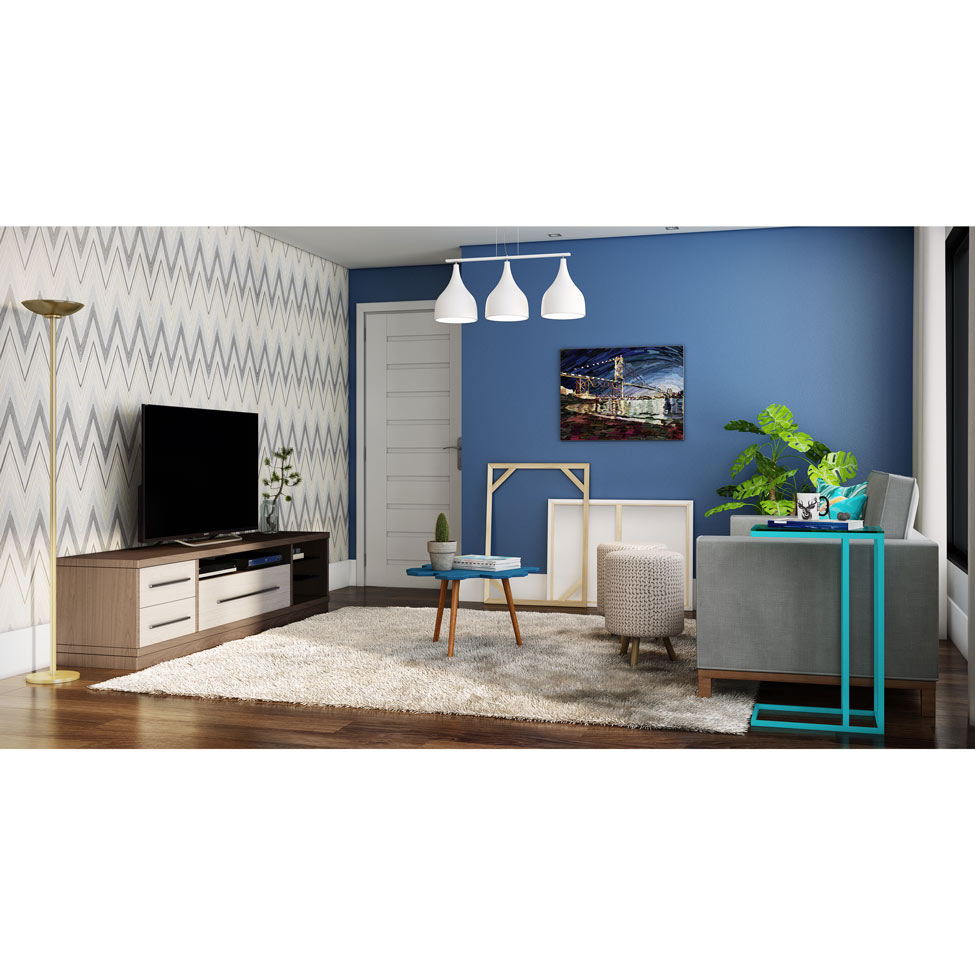 Mesa Lateral Encaixe Elena Azul