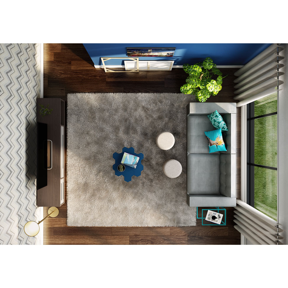 Mesa Lateral Encaixe Elena Azul