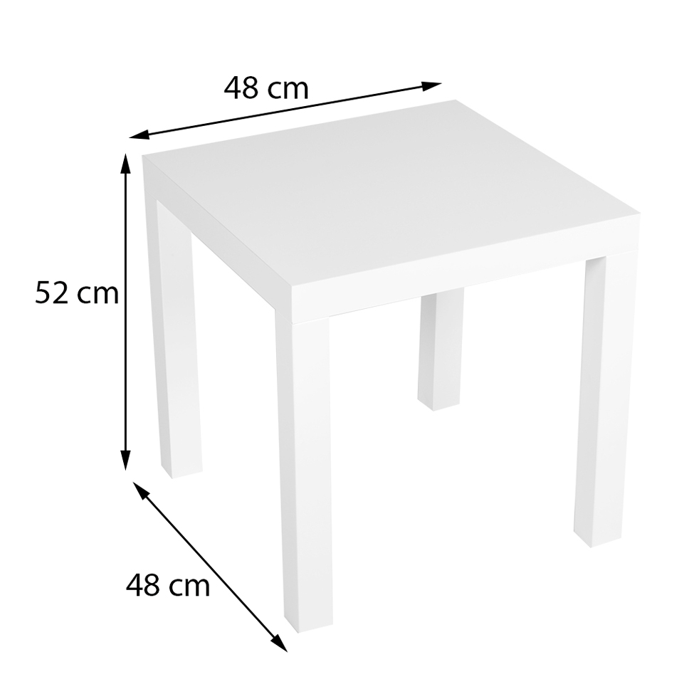 Mesa Lateral Line Branco Laqueado