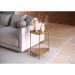 Mesa Lateral Orgânica Complementos Hanover e Dourada 44 cm