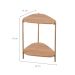 Mesa Lateral Orgânica Complementos Hanover e Dourada 44 cm