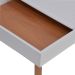 Mesa Lateral Quadrada Fenestra Branca e Avelã