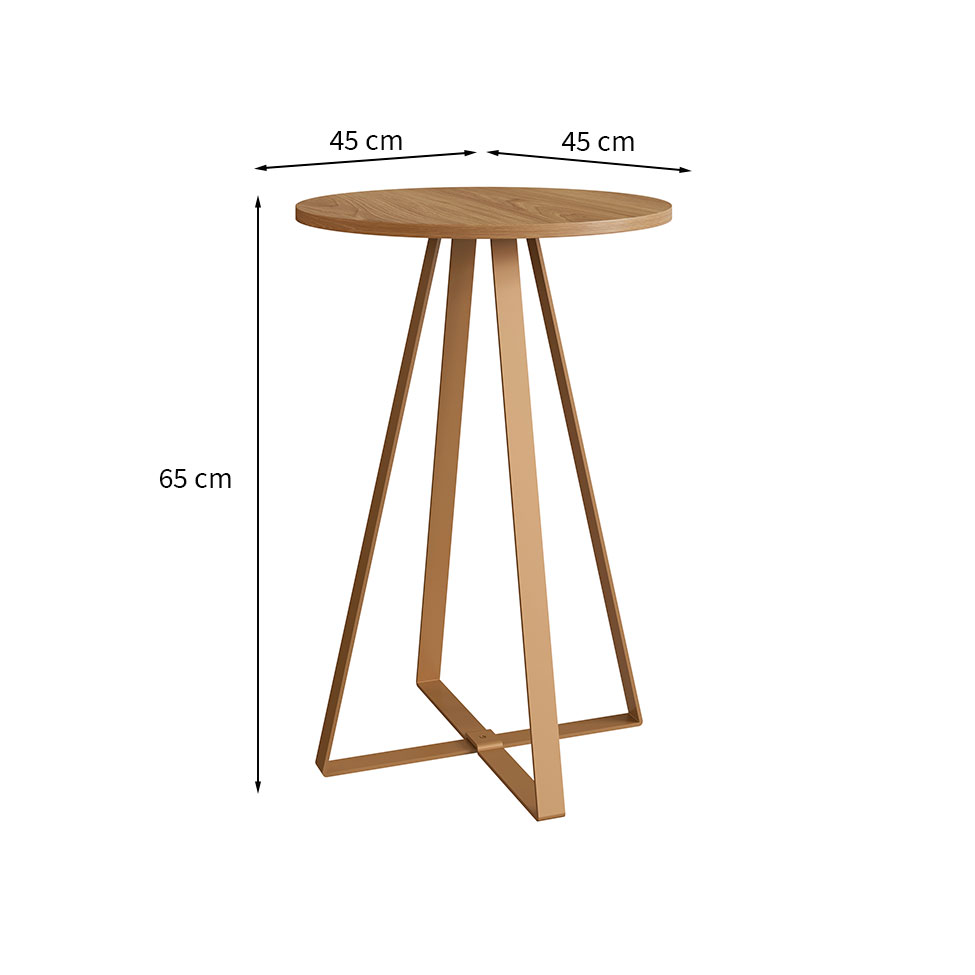 Mesa Lateral Redonda Complementos Hanover 45 cm