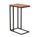 Mesa Lateral Retangular Elena Wood Marrom e Preta