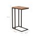 Mesa Lateral Retangular Elena Wood Marrom e Preta