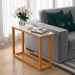 Mesa Lateral Retangular Supreme Off White e Amêndoa