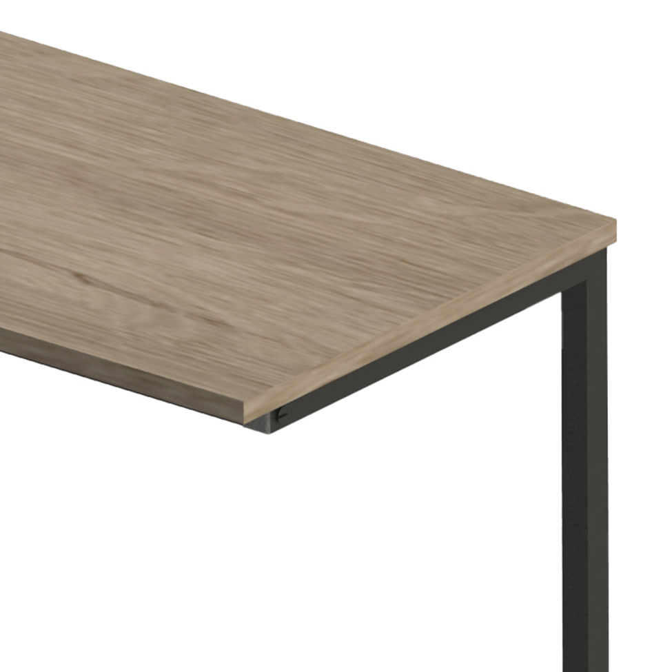 Mesa Lateral Retangular UrbnFlex Preta e Mel