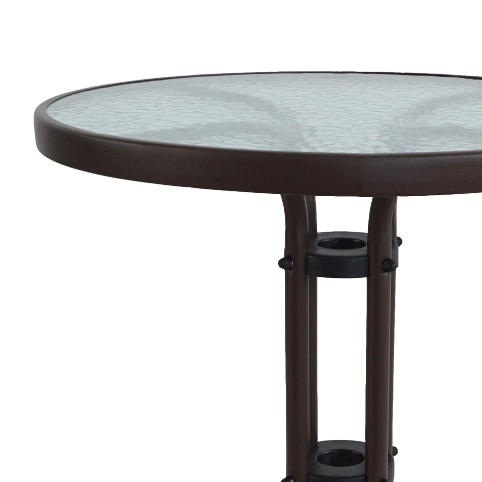 Mesa Redonda de Jardim Rio Marrom 60 cm